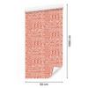 Polynesian Geometric Pattern Wallpaper Coral and Peach 50x1000