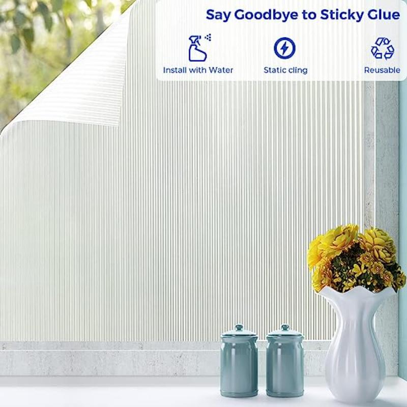 Opaque Window Privacy Film for Glass Self-adhesive Decorative Window Sticker for Home Office