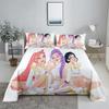 ZOEY D-Demon Hunters K-pop Bed Sheet Set 3D Printed Bed Flat Sheet With Pillowcase Bed Linen King Queen Size