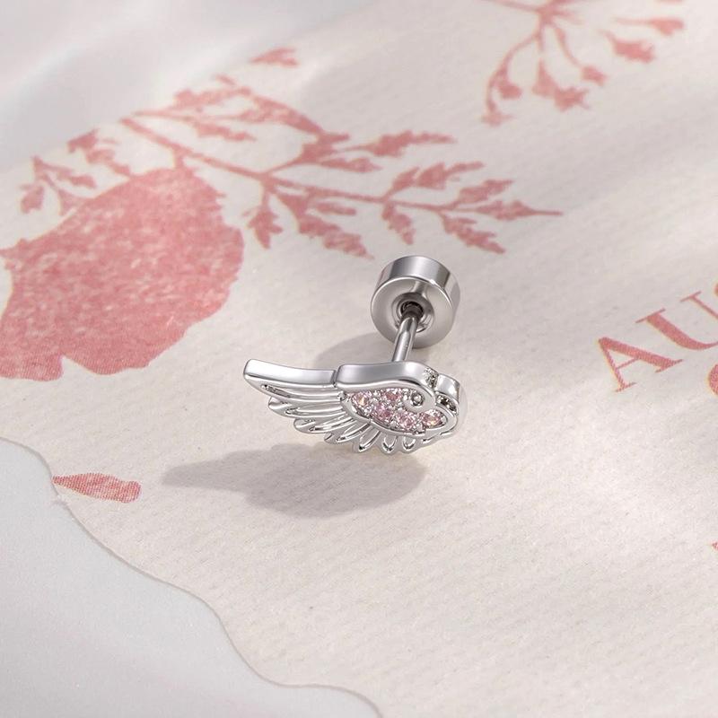 1Pc Women Creative Fashion Wings Ear Bone Nails angel earrings minimalist  Handmade