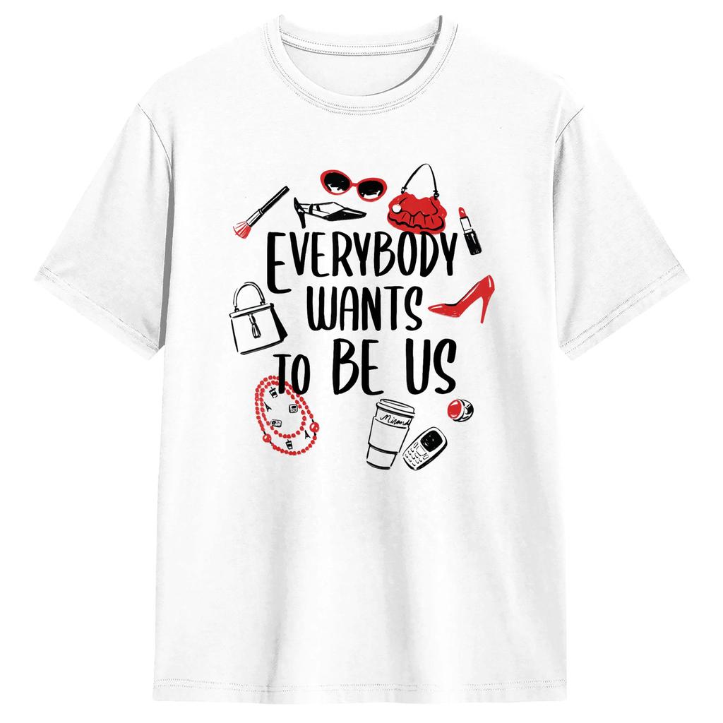 Maglietta per Coppia The Devil Wears Pradaed New York Tacchi Rossi Magliette Harajuku T-shirt Estiva Y2K Abbigliamento Casual in Cotone Regalo