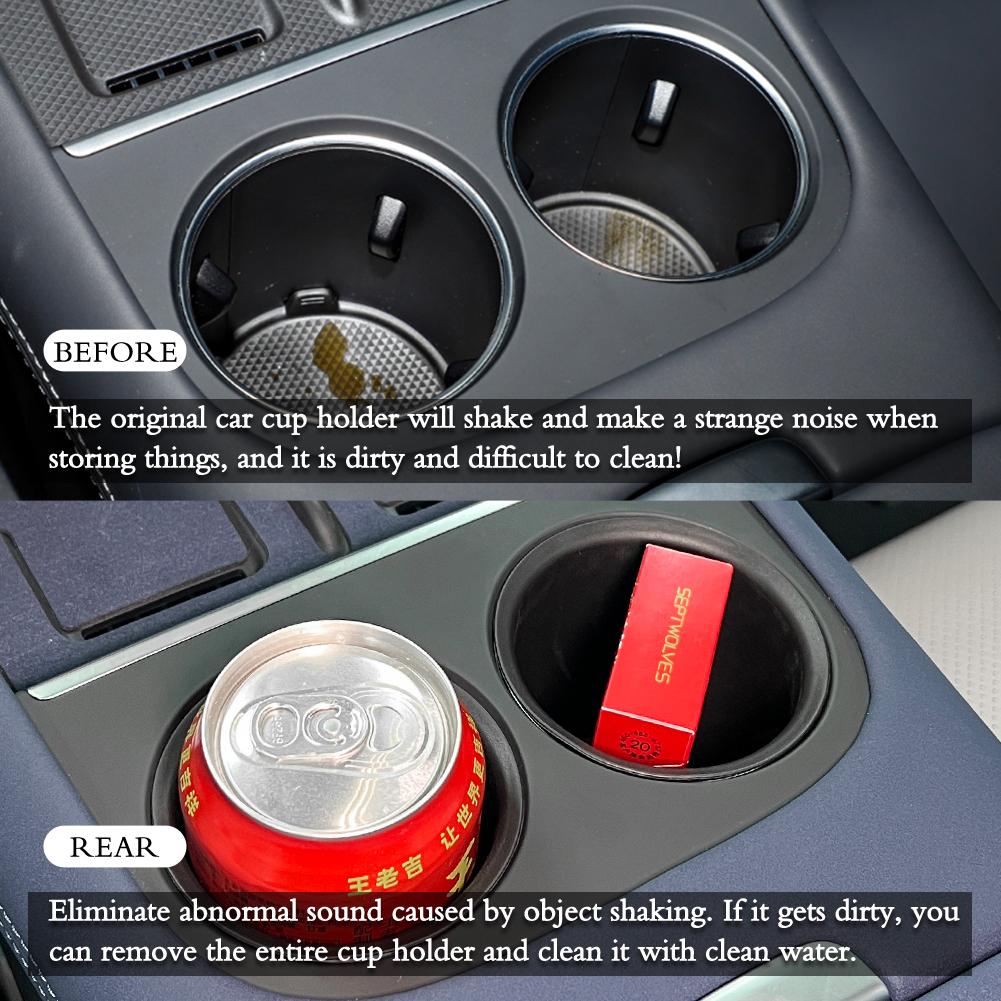 for Xpeng G9 2025 2025 Cup Holder Storage Box Shock-Absorbing Central Armrest Cup Tray TPE Tidying