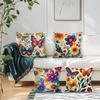 4Pcs Butterfly Flowers Cushion Covers Single-sided Printed 45CM Throw Pillow Case Cover Sofa Cushion Home Room Decor