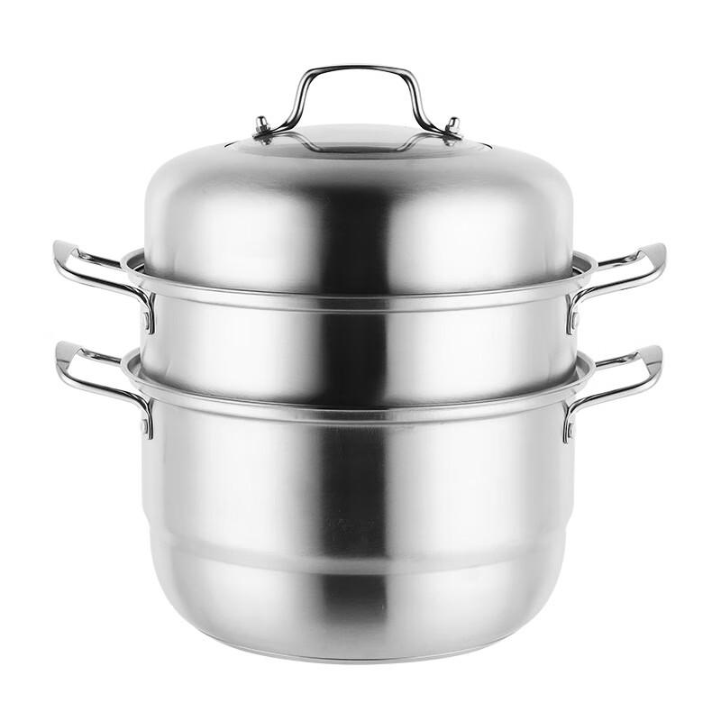 28cm Stainless Steel 3-Tier Steamer Pot