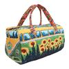Journey Quilted Duffel Bag Boho Weekender Travel Bag Retro Floral Style for Picnics Camping Family Gatherings