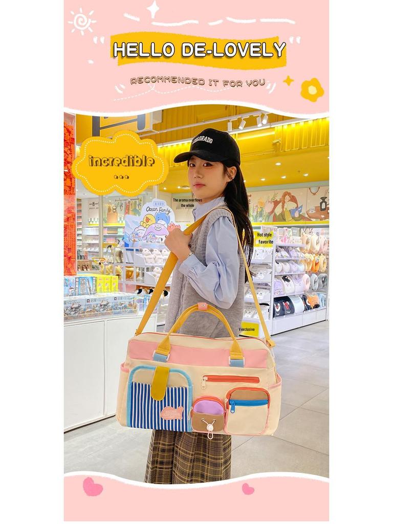 Large Capacity Travel Fitness Crossbody Bag with Wet/Dry Separation