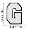 White 7Cm English Letter Embroidery Cloth Sticker Computer Embroidery Label Clothing Accessories Decorative Embroidery Sticker Ironing Stamp