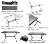 CAMPING MOON Roll Table, Slim Table, Camping Folding Table, Low Style, 2 Height Adjustments, T-520-BK