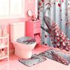 Elegant Peacock Shower Curtain Bath Sets Waterproof Non-Slip Bathroom Rug Toilet U With 12 Hooks Home Deco