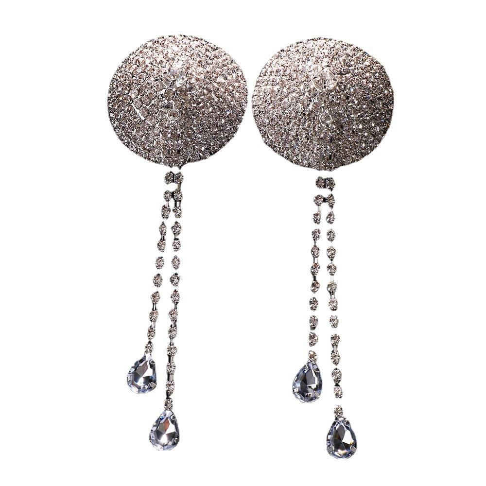 Catena per Seno Sexy con Nappa Rotonda Piena di Diamanti Catena al Latte Personalizzata di Nicchia Sex Gioielli per il Corpo da Donna Catena per il Corpo