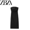 Zbza Autumn New Women's Clothing Fashion Style French Style Design Fashion All-Matching Tube Top Dress 8810460