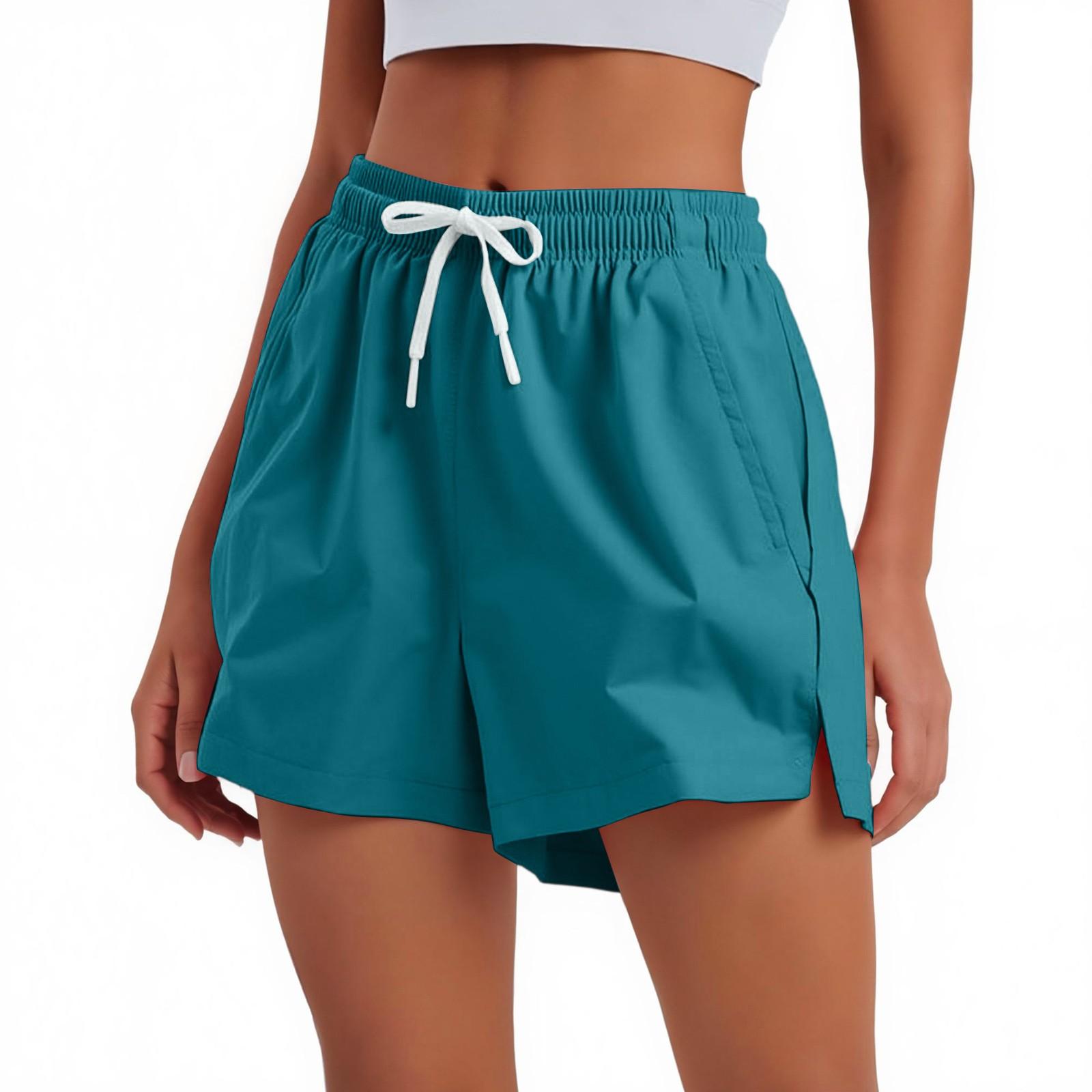 

Женские спортивные шорты, повседневные свободные однотонные дышащие быстросохнущие шорты XXL