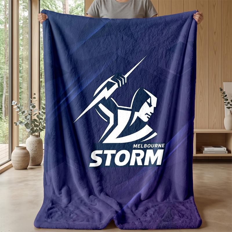Coperta in Flanella Pile Melbourne Storm Coperta Calda e Accogliente per Divano Letto Viaggio Uso in Tutte le Stagioni