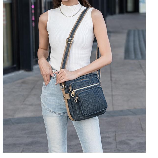 Casual Denim Women Shoulder Bags small Multi-pocket ladies Handbags blue Cowboy Female messenger bags wallet bolsas