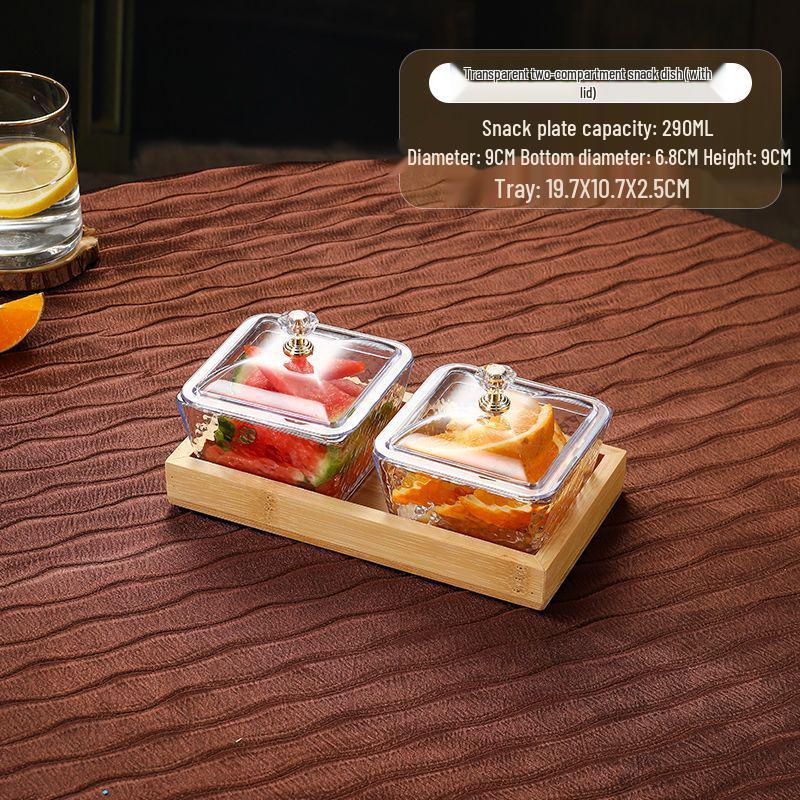 Acrylic Divided Fruit & Snack Plate Set for Restaurants