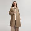 ELLE French Design Melange Petite Coat High-End Straight Long Trench Coat Women coats Khaki ED49346