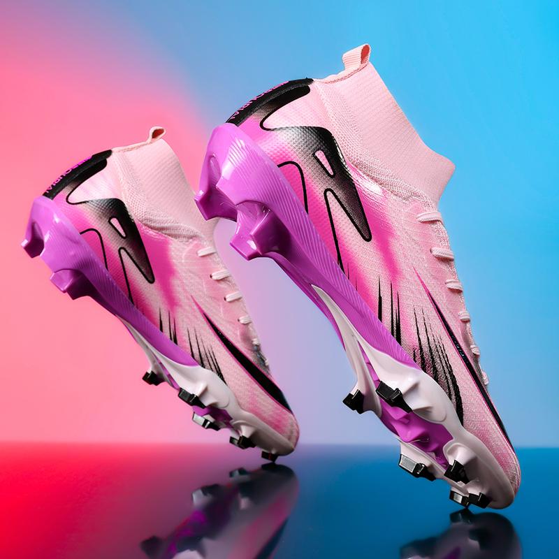 2025 Nové profesionální kopačky s vysokým svrškem pro muže, Tf, Zlomené kolíky, Krátké kolíky, Trénink na umělé trávě, Prodyšné, Anti
