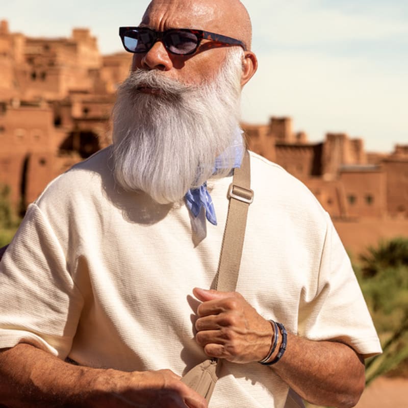 

PIG & HEN Double Little Louis Bracelet - Navy X Silver L