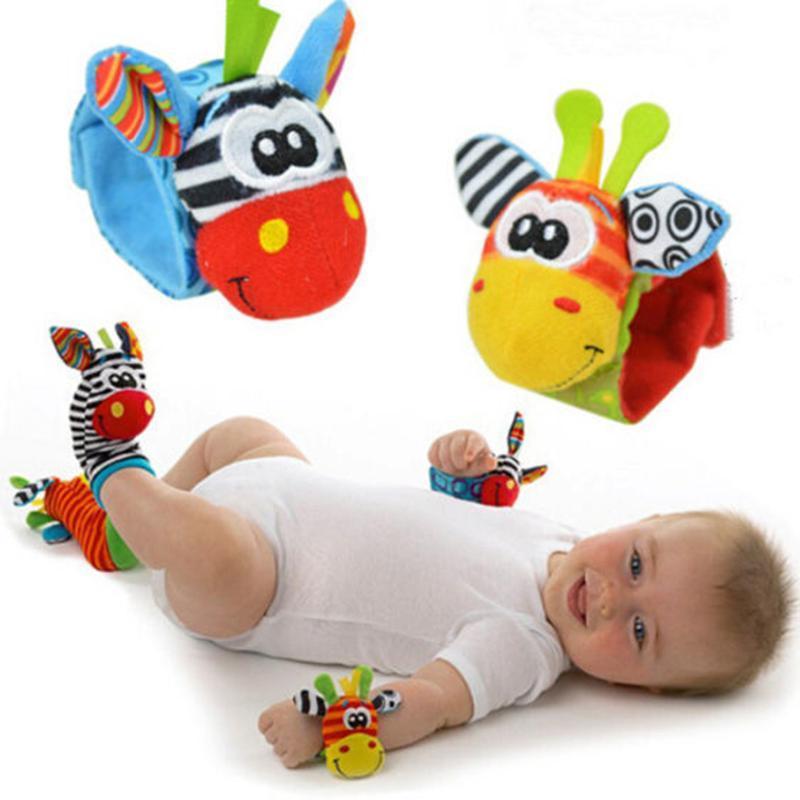 

Запястье младенческой малышей Baby 1шт гремит развития мягкие игрушки милый животных