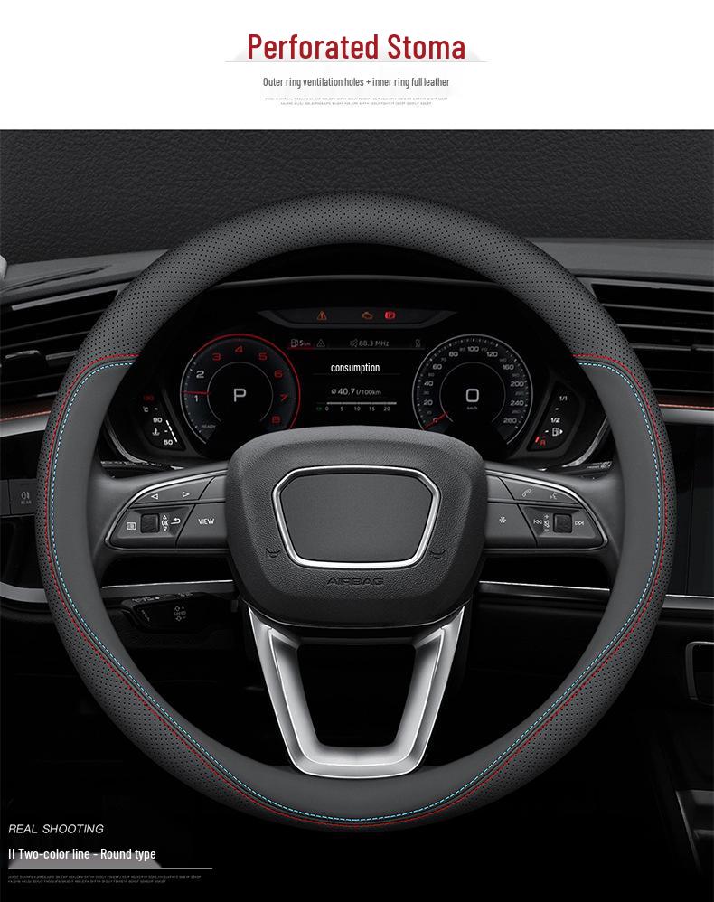 Ford Escape 2020-2024 Steering Wheel Cover, All-Season, No-Sew, Anti-Slip, Sweat-Absorbent