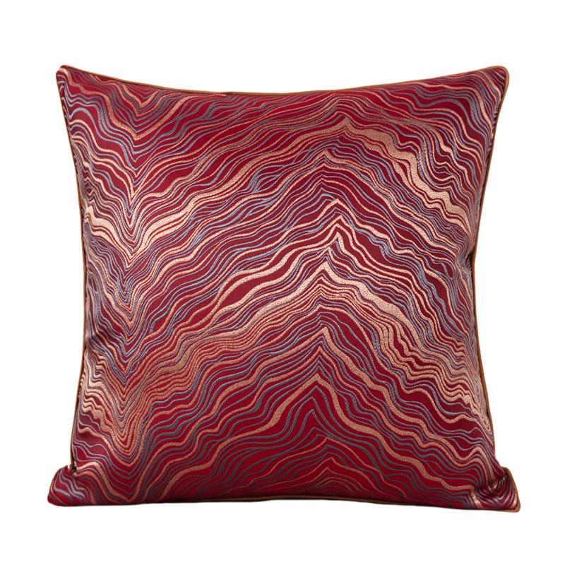 European Cushion Cover Vintage Chenille Pillowcase Jacquard Cushion Case Plaid Pattern Elegant Cushion Cover For Home