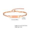 Bracelet Personnalisé Nom Date Gratuit pour Femmes, Acier Inoxydable Hypoallergénique, Bracelets Personnalisés Date Nom ID Anniversaire