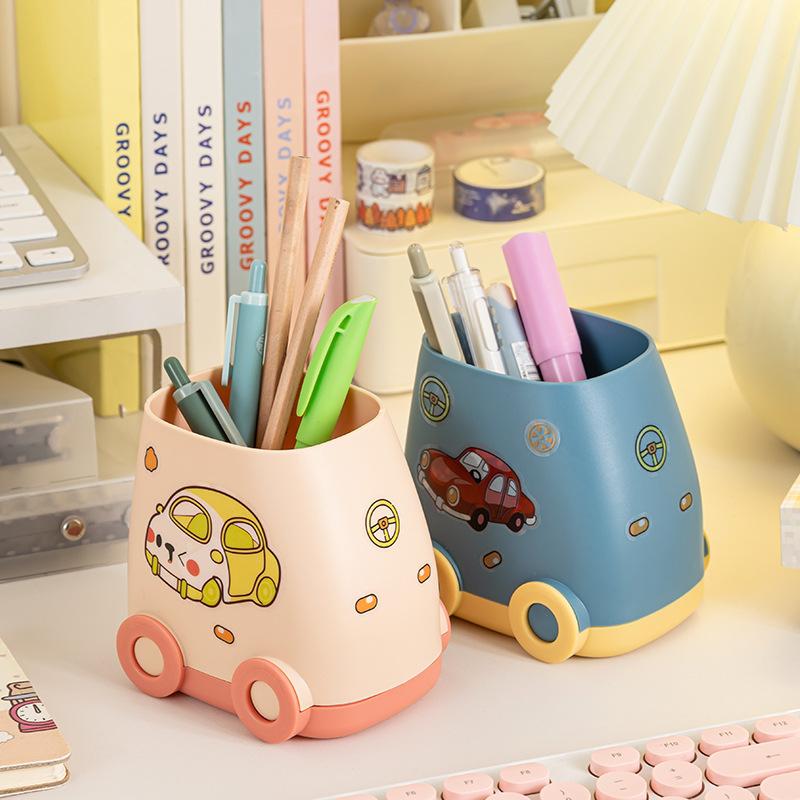 1 Pc  Car Pen Holder High Value Ins Style Desktop Storage Pen Holder Diy Sticker Large Capacity