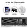 Silent Black USB Wired Keyboard & Mouse Set for Desktop/Laptop