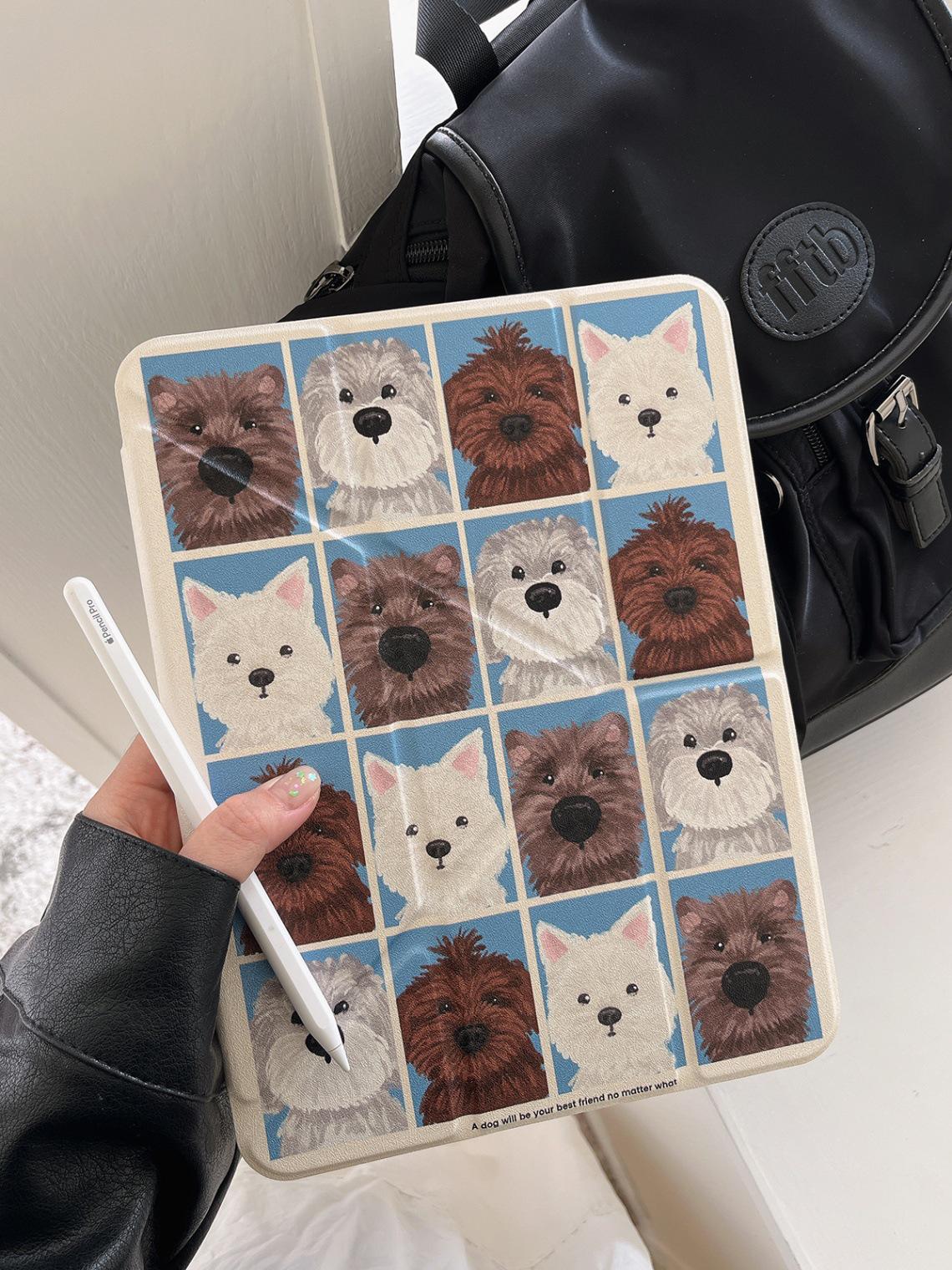 

3y High Transparency iPad Air 5 and Mini 6 Blue/White Protective Case with Four-Grid Design iPad mini 6/7 (8.3 inches)