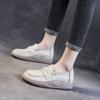 Rindsleder Slipper Damen Casual Einzelschuhe Damen Echtes Leder Mode Retro Mutter Schuhe Damen Lederschuhe