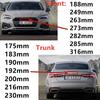 For Audi A3 A4 A5 A6 A7 Q2 Q3 Q5 Q8 TT ABS Black Hood Front Bonnet Grill Rear Trunk Emblem Logo Badge Sticker Decal  4 Ring Logo