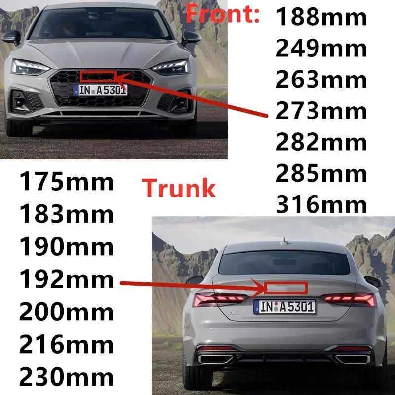 For Audi A3 A4 A5 A6 A7 Q2 Q3 Q5 Q8 TT ABS Black Hood Front Bonnet Grill Rear Trunk Emblem Logo Badge Sticker Decal 4 Ring Logo