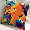 S-Sesame S-Street Movie Pillow Case Square Pillow Bedroom Sofa Leisure Comfort Cushion Car Home Decoration
