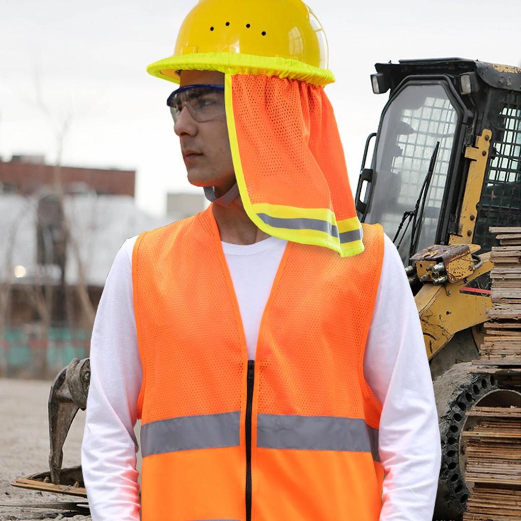 2X UV Curtain Reflective Neck Protector Sunscreen Construction Site Construction Engineering Labour Safety Helmet Sunshade Cover