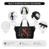 Pentagram Satanic Cats Death Black Metal Duffel Bag Lightweight Travel Bags for Sports Gym Foldable Weekender Overnight Bags
