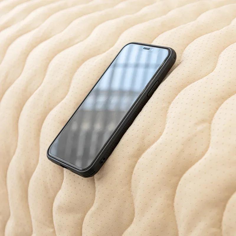 Thicken Straight Strip Sofa Cover Thicken Plush Sofa Mat Couch Slipcovers for Living Room Solid Color Anti-slip Sofa Towel