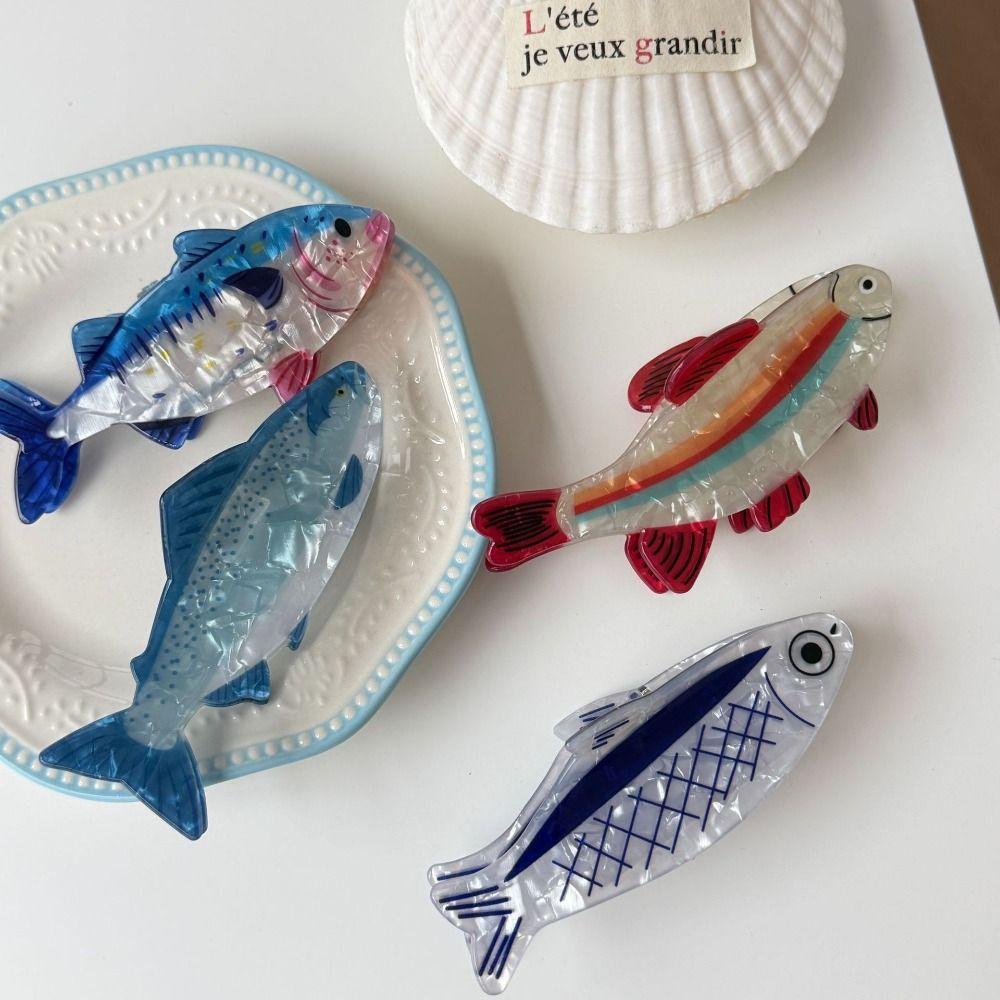 Hairpin Ocean Animal Hair Claw Tuna Fish Fish Grab Clip Marine Life Fish Hair Clip Girls