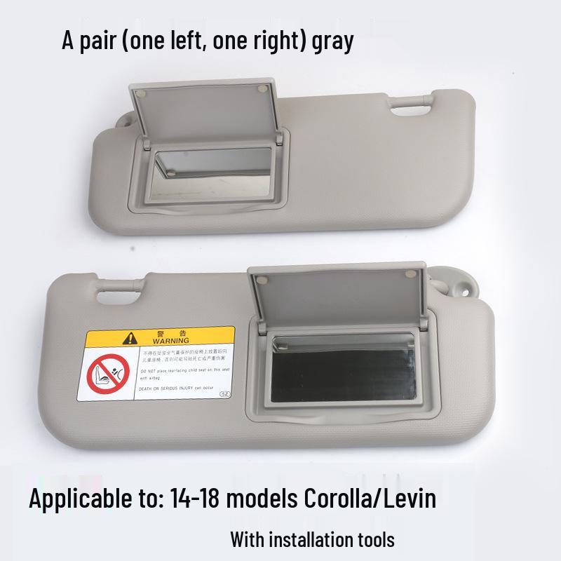 Yueliangcheng Car Sunshade for Corolla with Vanity Mirror, Driver & Passenger Seats
