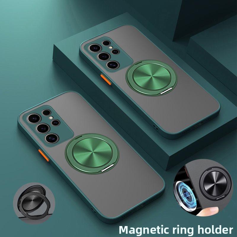 For Samsung Galaxy S26 Ultra Case Hard PC Ring Stand Magnetic Protective Back Cover For Samsung S26 S25 S24 S23 Plus Ultra Shell