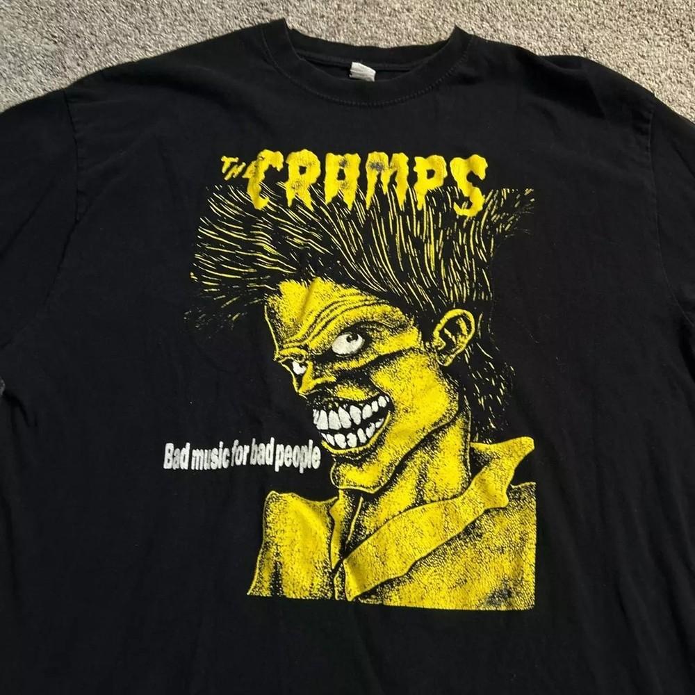 The Cramps Bad Music For Bad People Black Short sleeve Unisex T shirt WA1704 Unisex T-Shirt XL