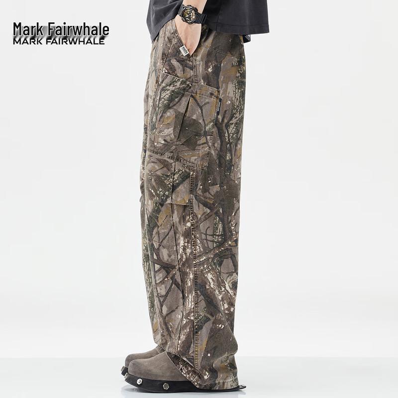 Mark Fairwhale Men's Camouflage Straight-Leg Cargo Pants
