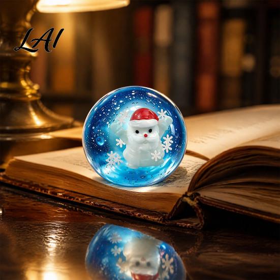 Squeeze Ball Sensory Toy Christmas Clear Stress Toy Anxiety Relief with Santa Reindeer Soft Decompression Tree Snowflake Figure Party Favors Desktop