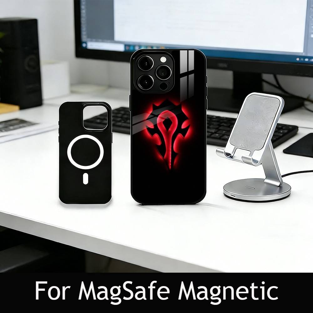 W-Warcraft G-Game Phone Case For iPhone17,16,15,14,13,12,11 Plus,Pro Magnetic For Magsafe Wireless Charging
