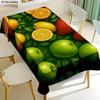 1pc Soft, Stylish, and Beautiful 2D Flat Tablecloth, Machine Washable and Easy To Clean, Fresh Fruit Green Leaves, Vibrant Colors, Natural and Fresh P
