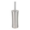 WENKO Brosse WC Pieno, Design Fermé, Brosse WC Noire, Acier Inox, Ø 10x37,5 Cm, Mat