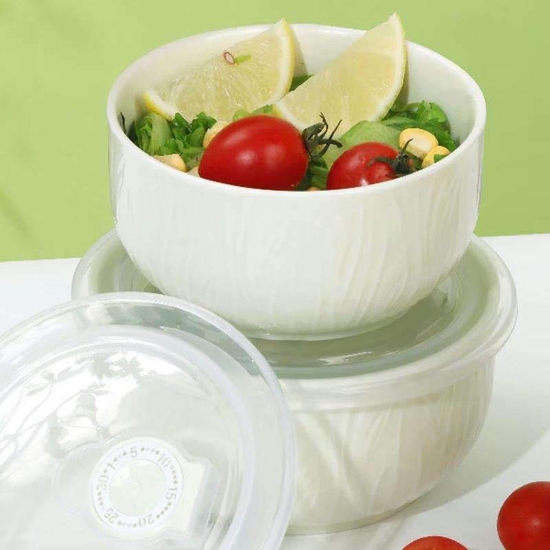 Shunxiang Fengyi Embossed Ceramic Bowl 3-Piece Set