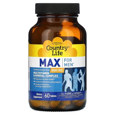 Men's Max, Multivitamin and Mineral Complex, Iron Free, 60 Tablets