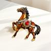 Enamel Horse Brooches For Women Animal Pins Casual Party Accessories   Gifts Friends Decorations