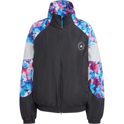 Stella McCartney Collaboration FW24 Бренд Логотип Модный Воротник-стойка Ретро Спортивная Длинный Рукав Куртка Женская Куртка Бирюзовый Черный IW9848