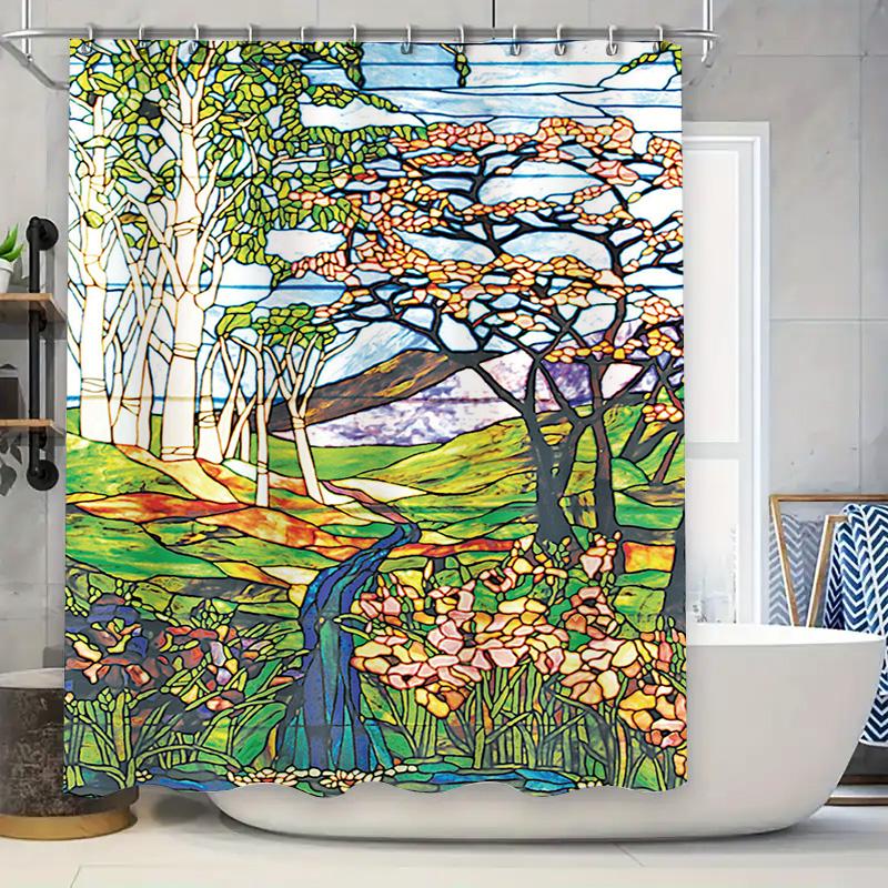

Vibrant Shower Curtain: Striped Colorful Bath Decor Modern Bathroom Accessories For Home Improvement #16743058925 W60H190(CM)-1 Pcs